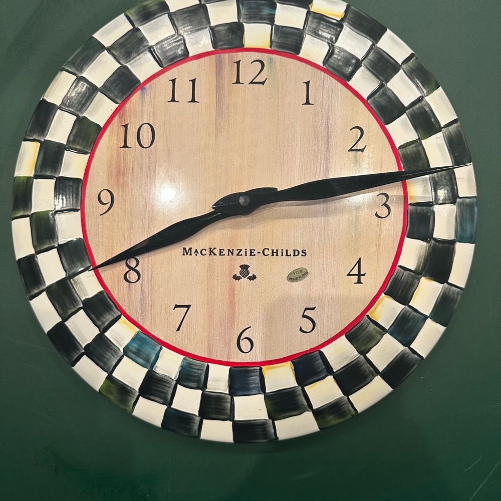 MacKenzie-Childs Black and White Wall Clock